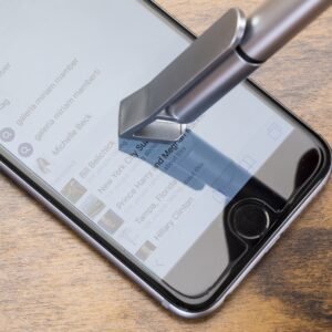 Caneta Plastica Touch com Suporte PRATA 3683d1 1481026350