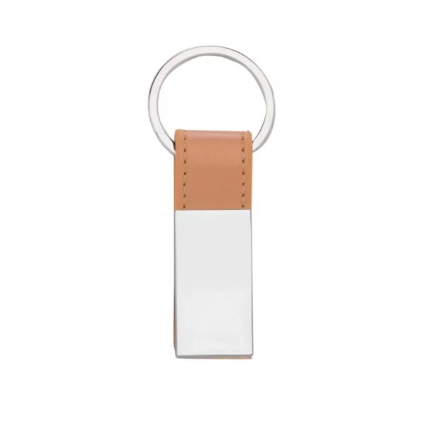 Chaveiro Metal com Couro MARROM 6923 1511012700