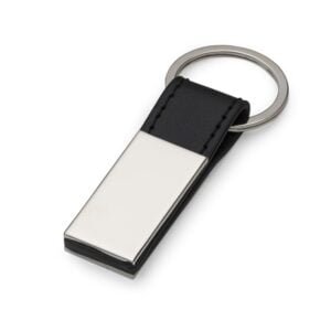 Chaveiro Metal com Couro PRETO 4036d1 1535731000