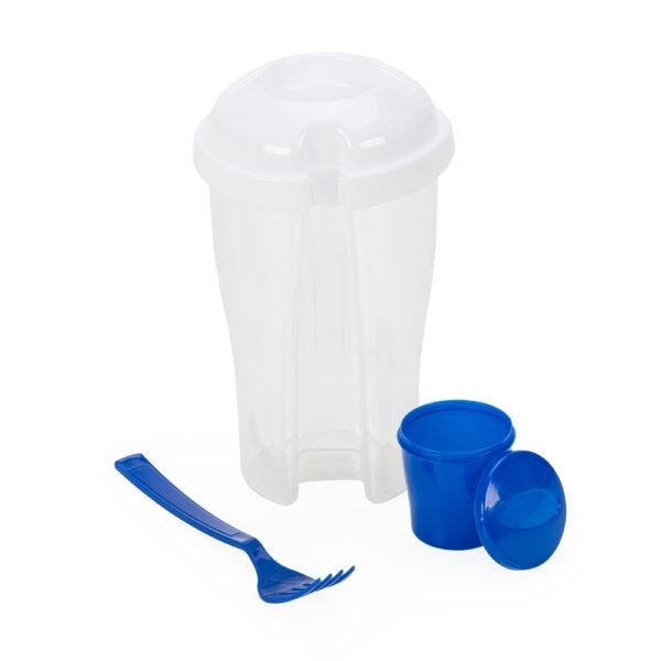 Copo Salada 850ml com Garfo e Suporte para Molho AZUL 6194d2 1505758470