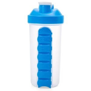 Coqueteleira 750ml com Porta Comprimido AZUL 7952 1536691356