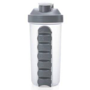 Coqueteleira 750ml com Porta Comprimido CINZA 7953 1536691357