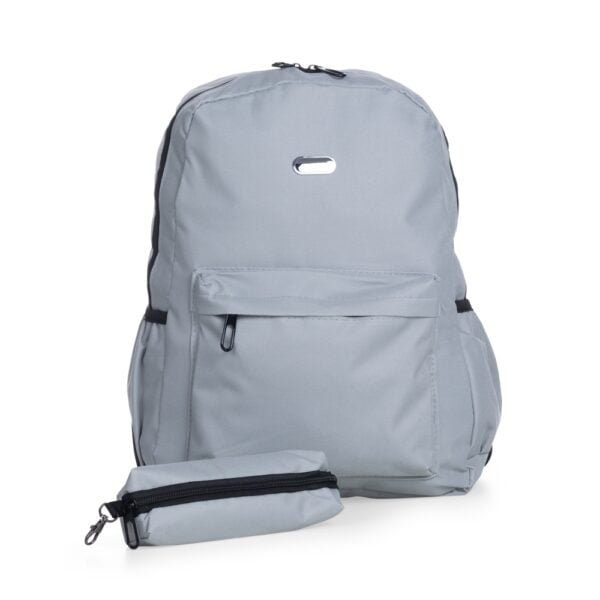 Mochila de Nylon com Estojo CINZA 8301 1536080462
