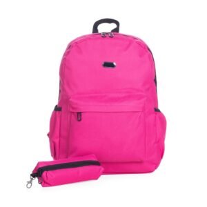 Mochila de Nylon com Estojo ROSA ESCURO 8303 1536080463