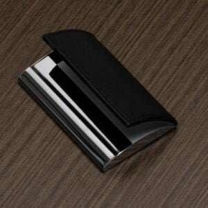 Porta Cartao de Couro PRETO 3925d1 1480503061