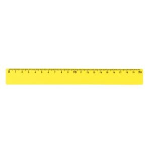 Regua Plastica 20cm AMARELO 6511 1504281234
