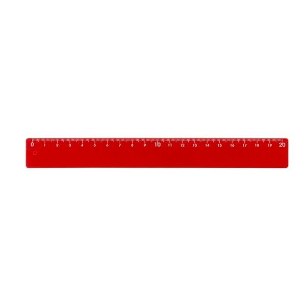 Regua Plastica 20cm VERMELHO 6515 1504281244