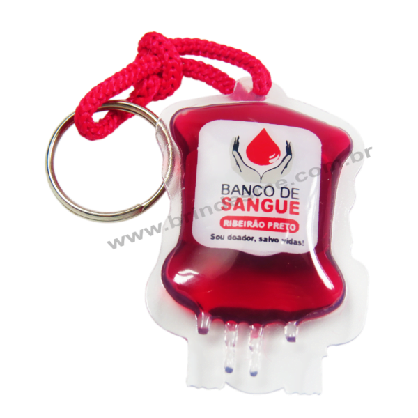 chaveiro bolsa de sangue