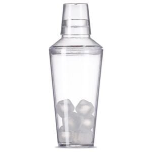 Coqueteleira Acrilica com Gelo Ecologico e Misturadores TRANSPARENTE d