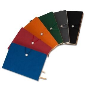 Caderneta Tipo Moleskine com Fecho d