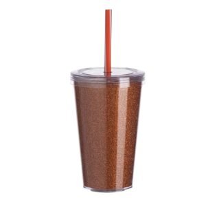 Copo Em Acrilico Com Eva LARANJA