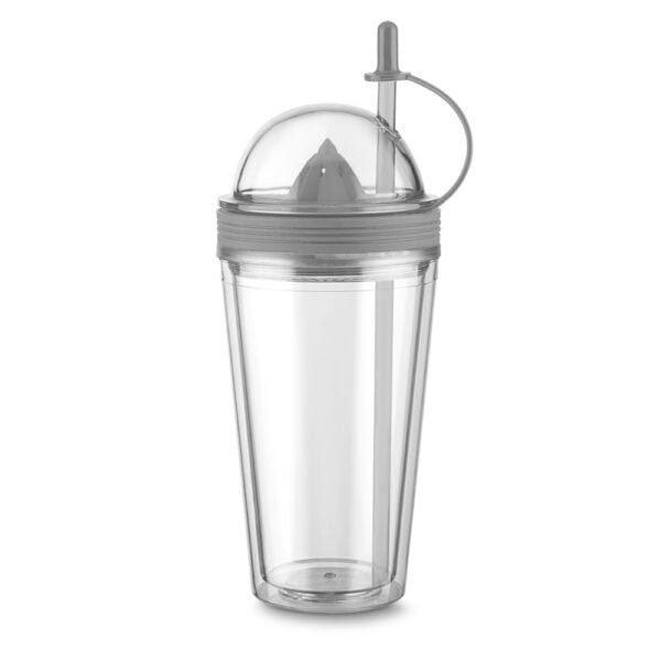 Copo Plastico Espremedor ml CINZA