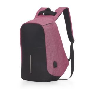 Mochila Anti Furto USB ROSA